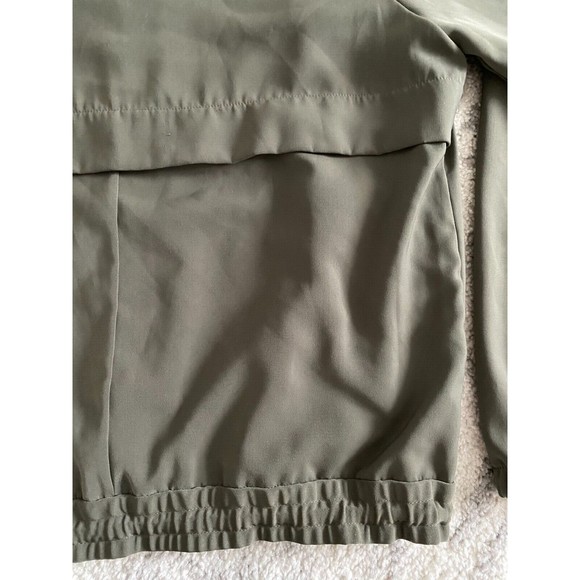 DKNY Womens Full Zip Long Sleeve Light‎ Bomber Jacket Small Green - Picture 6 of 10
